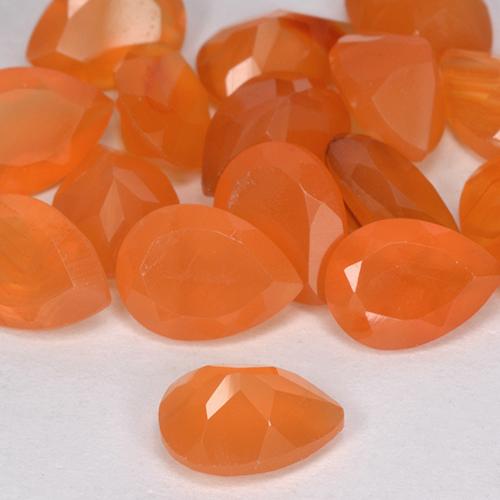 Carnelian Gemstones in 7 x 5 mm (calibrated) Size for Sale, Carnelian Stones in Bright Orange Color
