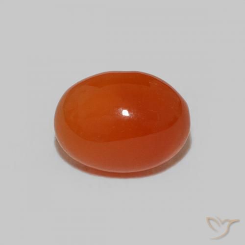 1,34 ct ovaler Karneol, 8,1 x 6,2 mm aus Indien, Photo A