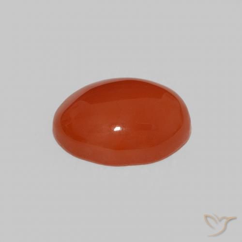 Carnelian Gemstone in 10 x 8 mm (calibrated) Size for Sale, Carnelian Stone in Warm Orange Color