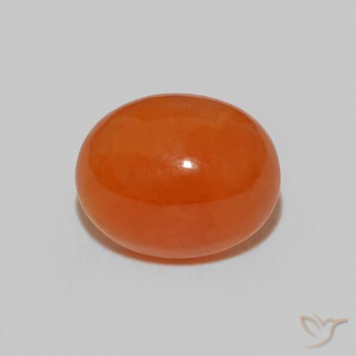 Cornaline ovale de 2,9 ct, 10,1 x 8,1 mm d'Inde, Photo A