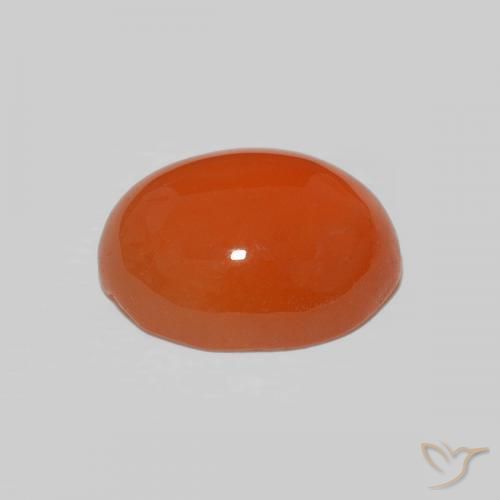Carnelian Gemstone in 10 x 8 mm (calibrated) Size for Sale, Carnelian Stone in Intense Orange Color