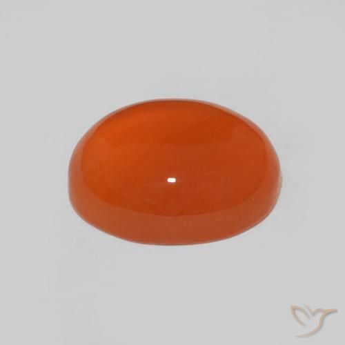 Carnelian Gemstone in 10 x 8 mm (calibrated) Size for Sale, Carnelian Stone in Intense Orange Color