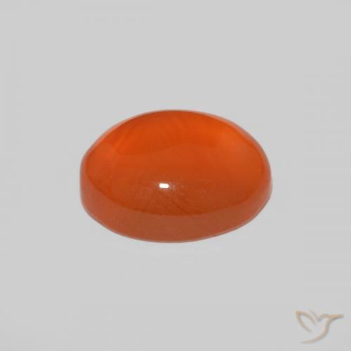 Carnelian Gemstone in 9 x 7 mm (calibrated) Size for Sale, Carnelian Stone in Fire Orange Color