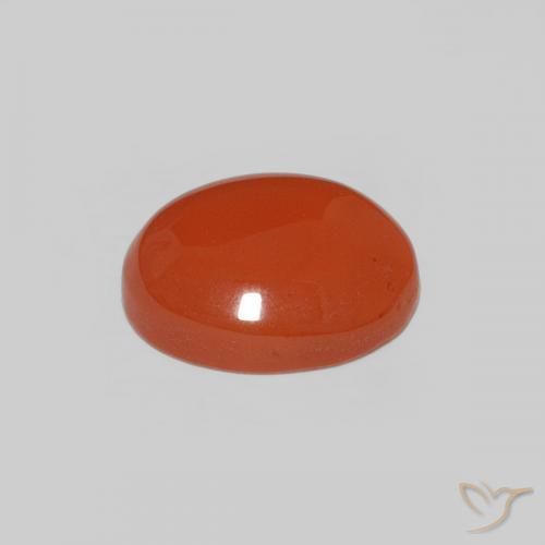 Carnelian Gemstone in 9 x 7 mm (calibrated) Size for Sale, Carnelian Stone in Fire Orange Color