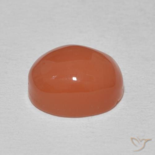 Carnelian Gemstone in 10 x 8 mm (calibrated) Size for Sale, Carnelian Stone in Medium Orange Color