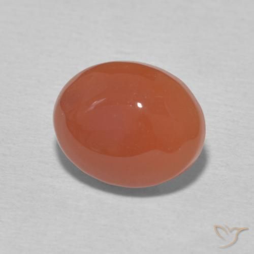 2.66 ct Orange Carnelian Stone, Natural Carnelian in Oval Cabochon Shape for Sale