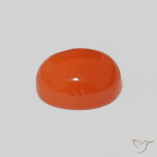 Carnelian Gemstone in 8 x 6 mm (calibrated) Size for Sale, Carnelian Stone in Intense Orange Color