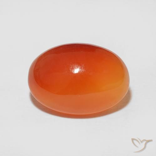 5.84 ct Oval Carnelian, 14.3 x 10.1 mm From India, Photo A