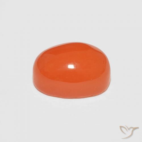 Carnelian Gemstone in 8 x 6 mm (calibrated) Size for Sale, Carnelian Stone in Deep Reddish Orange Color