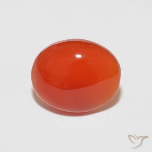 Овальный сердолик 1,74 карат, 9,1 x 7,5 мм из Индии, Photo A
