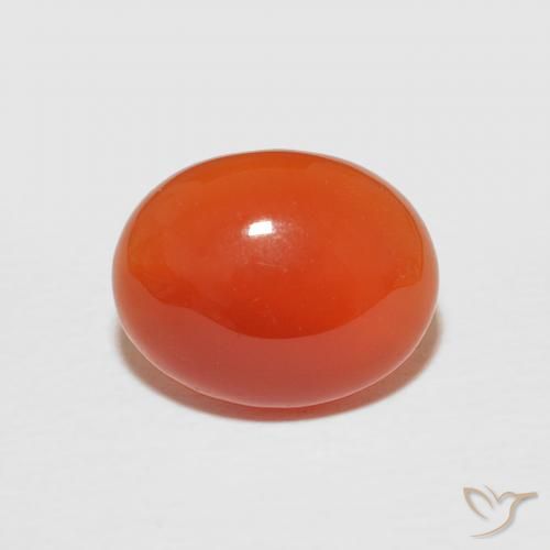 2,51 ct ovaler Karneol, 10,2 x 8,1 mm aus Indien, Photo A