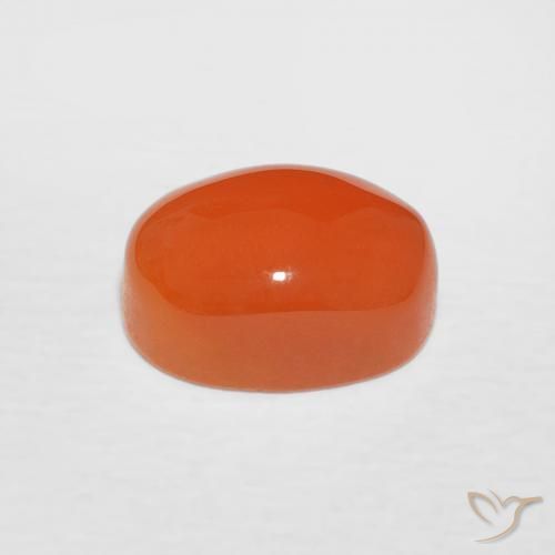 Carnelian Gemstone in 8 x 6 mm (calibrated) Size for Sale, Carnelian Stone in Fire Orange Color