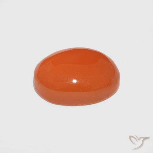 Carnelian Gemstone in 9 x 7 mm (calibrated) Size for Sale, Carnelian Stone in Fire Orange Color