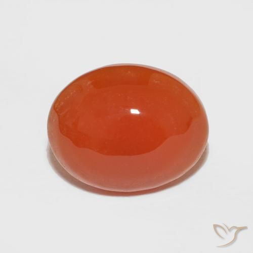 Cornaline ovale de 2,56 ct, 10,4 x 8,3 mm d'Inde, Photo A