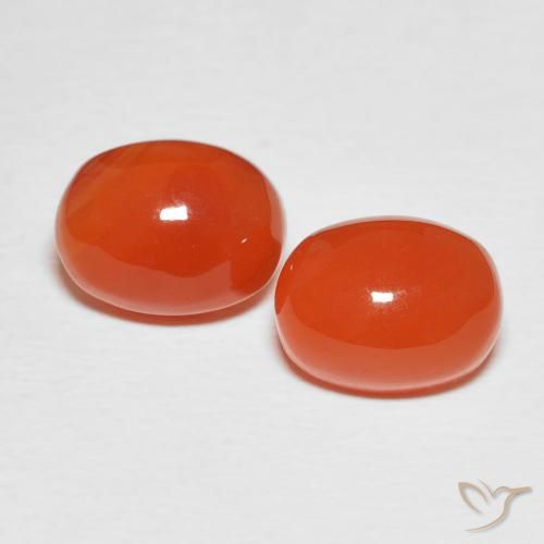 5.01 ct Oval Carnelian, 9.2 x 7.1 mm From India, Photo A