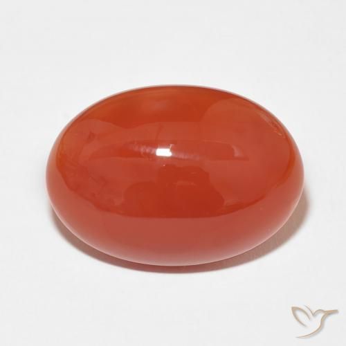 26.59ct Natural Fire Red Carnelian, Oval, Opaque, Photo A