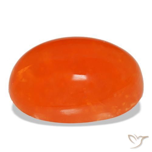 Carnelian Gemstone in 18 x 13 mm (calibrated) Size for Sale, Carnelian Stone in Warm Orange Color