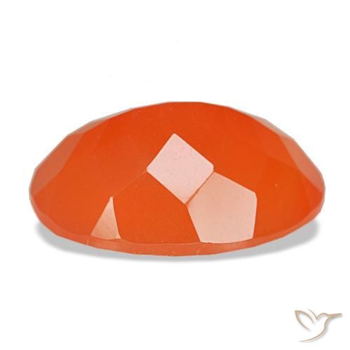Carnelian Gemstone in 14 x 10 mm (calibrated) Size for Sale, Carnelian Stone in Intense Orange Color