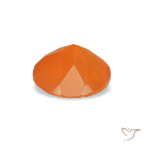 Carnelian Gemstone in 5 mm (calibrated) Size for Sale, Carnelian Stone in Medium Orange Color
