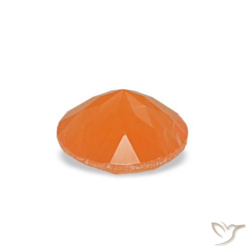 Carnelian Gemstone in 5 mm (calibrated) Size for Sale, Carnelian Stone in Bright Orange Color
