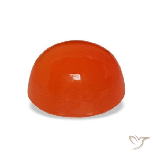 Carnelian Gemstone in 8 mm (calibrated) Size for Sale, Carnelian Stone in Reddish Orange Color