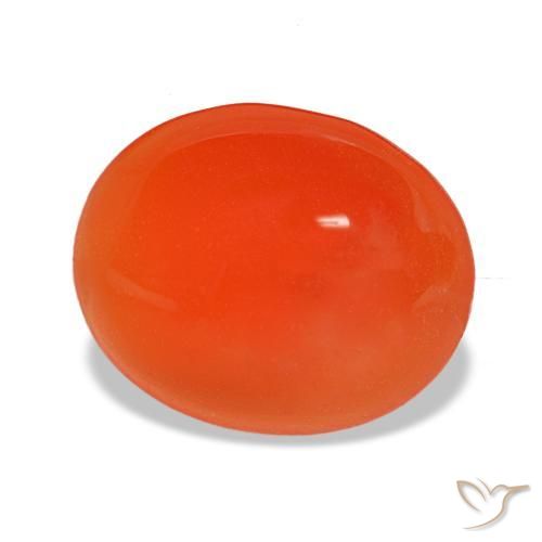 2.29 ct Orange Carnelian Stone, Natural Carnelian in Oval Cabochon Shape for Sale