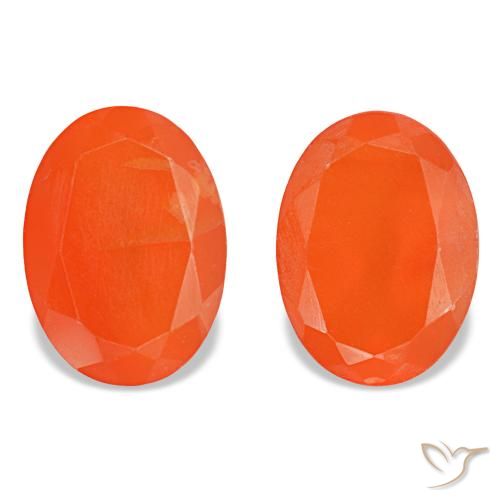 1.39ctw Orange Carnelian, Oval, Transparent