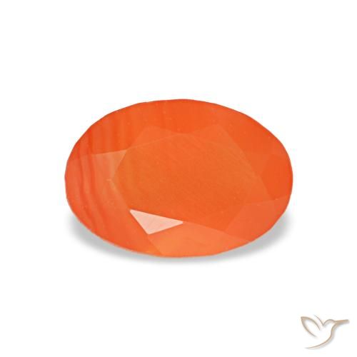 0.44ct Orange Carnelian, Oval, Transparent