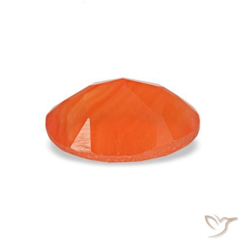 Carnelian Gemstone in 6.2 x 4.3 mm Size for Sale, Carnelian Stone in Fire Orange Color
