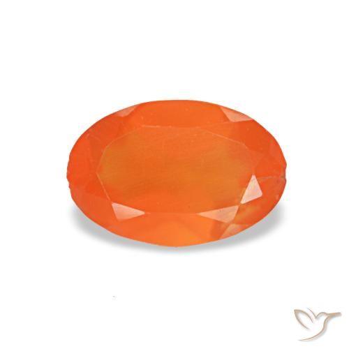 0.34ct Orange Carnelian, Oval, Transparent