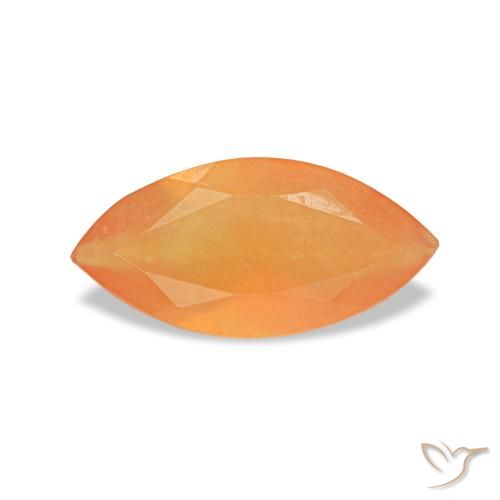 0.43 ct Orange Carnelian Gemstone, Carnelian Gem in Marquise Facet Shape for Sale.