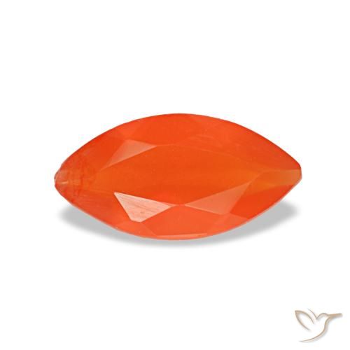 0.44 ct Orange Carnelian Gemstone, Carnelian Gem in Marquise Facet Shape for Sale.