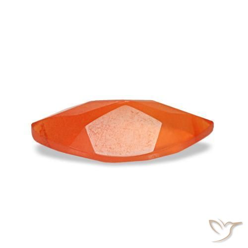 Carnelian Gemstone in 8 x 4 mm (calibrated) Size for Sale, Carnelian Stone in Fire Orange Color