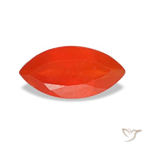 0.44 ct Orange Carnelian Gemstone, Carnelian Gem in Marquise Facet Shape for Sale.