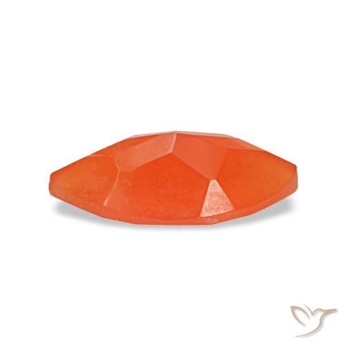 Carnelian Gemstone in 8 x 4 mm (calibrated) Size for Sale, Carnelian Stone in Amber Orange Color