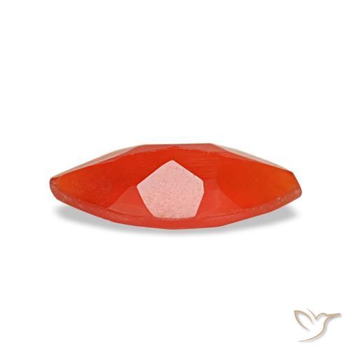Carnelian Gemstone in 8 x 4 mm (calibrated) Size for Sale, Carnelian Stone in Reddish Orange Color