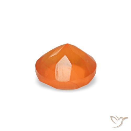 Carnelian Gemstone in 4 mm (calibrated) Size for Sale, Carnelian Stone in Warm Apricot Orange Color
