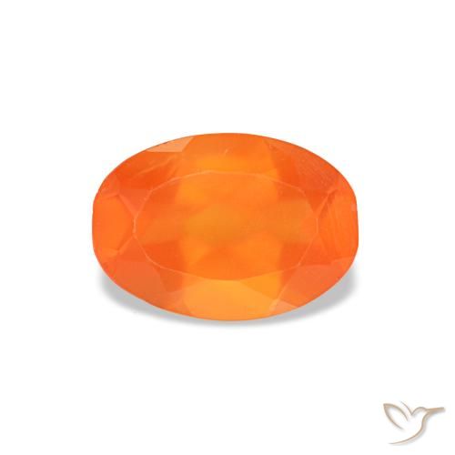 0.37ct Orange Carnelian, Oval, Transparent