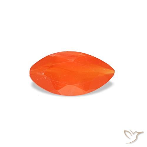 0.22 ct Orange Carnelian Gemstone, Carnelian Gem in Marquise Facet Shape for Sale.