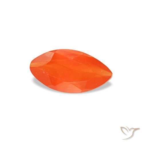 0.22 ct Orange Carnelian Stone, Natural Carnelian in Marquise Facet Shape for Sale