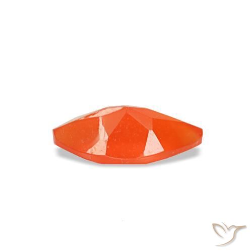 Carnelian Gemstone in 6 x 3 mm (calibrated) Size for Sale, Carnelian Stone in Bright Orange Color