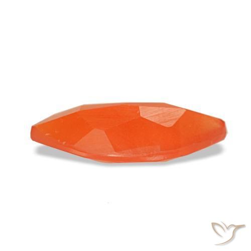 Carnelian Gemstone in 8 x 4 mm (calibrated) Size for Sale, Carnelian Stone in Intense Orange Color
