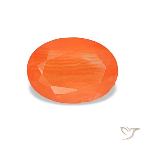 0.60ct Orange Carnelian, Oval, Transparent