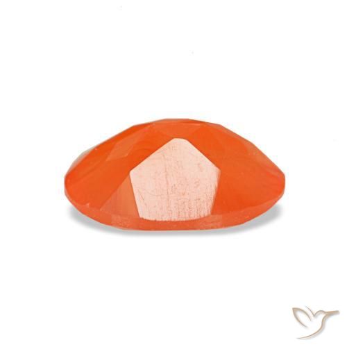 Carnelian Gemstone in 7 x 5 mm (calibrated) Size for Sale, Carnelian Stone in Medium Orange Color