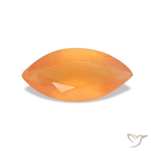 0.44 ct Orange Carnelian Gemstone, Carnelian Gem in Marquise Facet Shape for Sale.