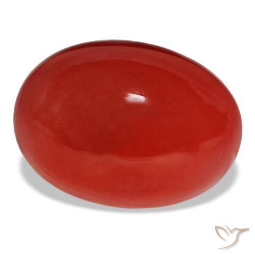 13.90 ct Red Carnelian Stone, Natural Carnelian in Oval Cabochon Shape for Sale