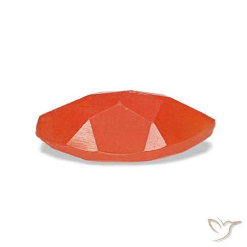Carnelian Gemstone in 7.8 x 3.8 mm Size for Sale, Carnelian Stone in Fire Red Color