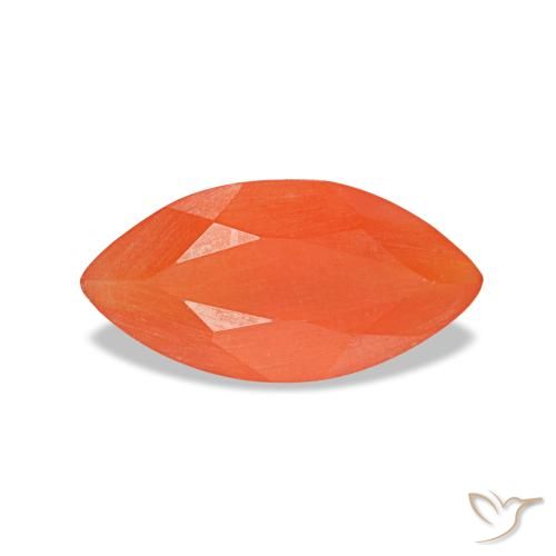 0.39ct Red Carnelian, Marquise, Transparent