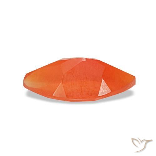 Carnelian Gemstone in 7.7 x 3.8 mm Size for Sale, Carnelian Stone in Medium Red Color