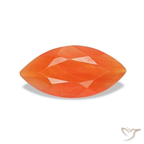 0.32 ct Orange Carnelian Gemstone, Carnelian Gem in Marquise Facet Shape for Sale.